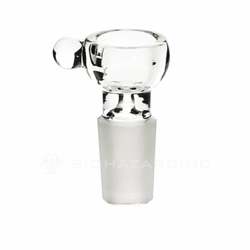 Biohazard 19mm Funnel Bowl Piece w/ Marble - Clear Biohazard 19mm Funnel Bowl Piece w/ Marble - Clear