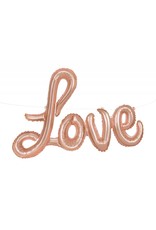Rose Gold "Love" Script Air-Filled 36" Balloon (Will Not Float)