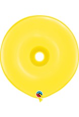 16" Geo Donut Citrine Yellow Balloon Flat