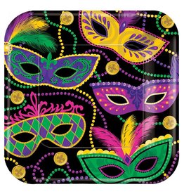 Mardi Gras Masks Large Plates (8)