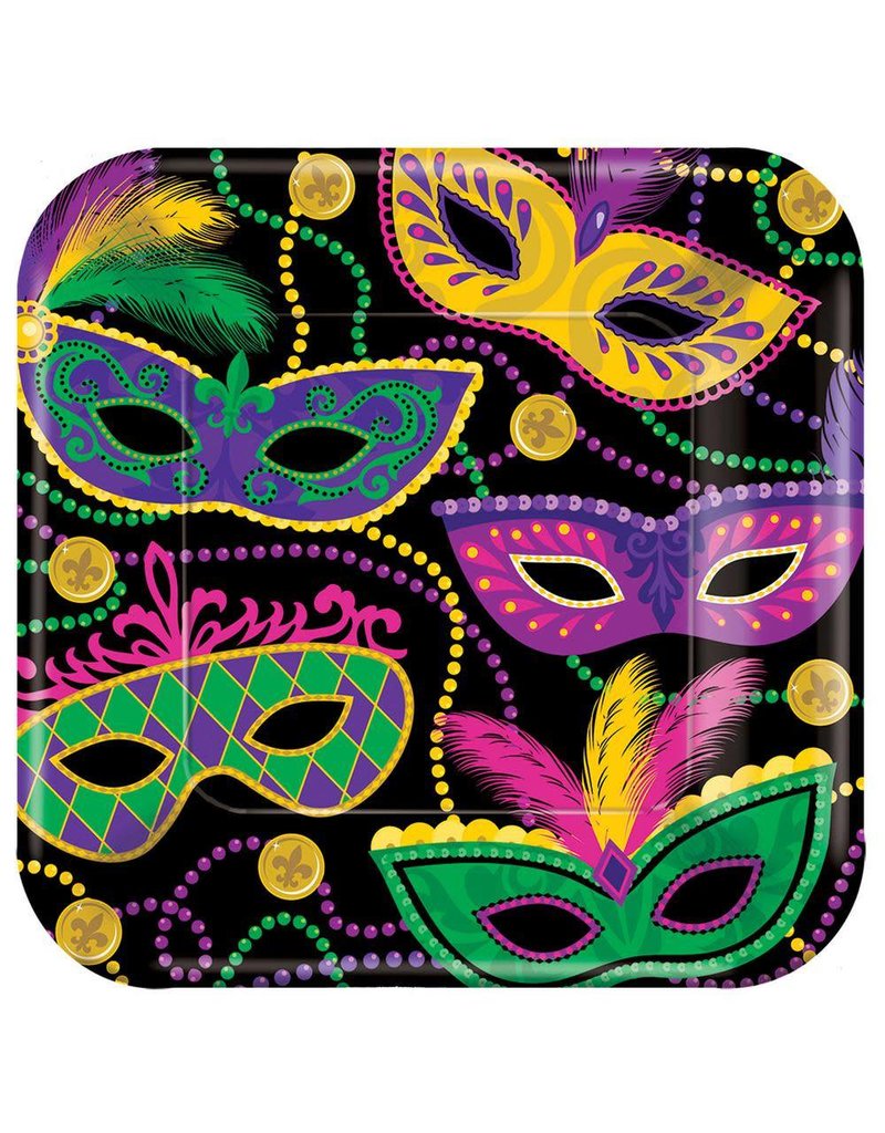 Mardi Gras Masks Small Plates (8)