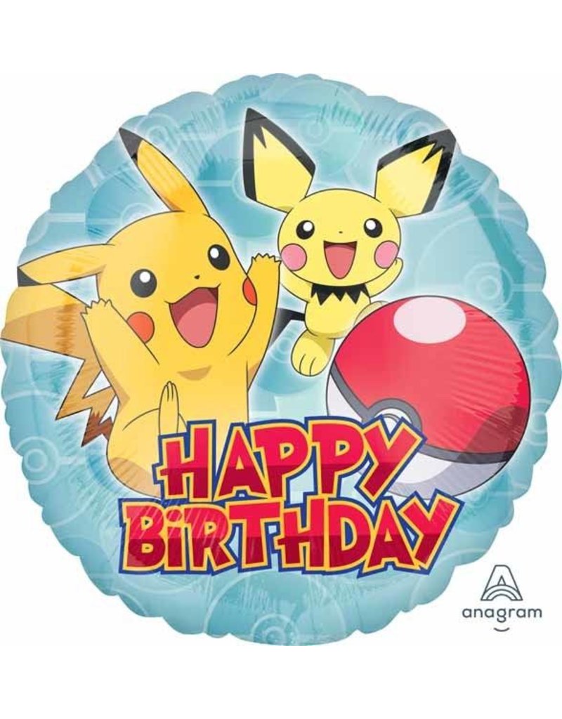 Pokemon Happy Birthday 18" Mylar Balloon