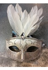 White Feather Carnival Mask