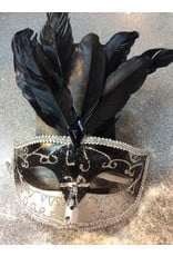 Black Feather Carnival Mask