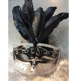 Black Feather Carnival Mask