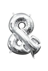 Balloon Air-Filled Symbol "&" - Silver 14"  Balloon (Will Not Float)