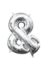 Balloon Air-Filled Symbol "&" - Silver (Will Not Float)