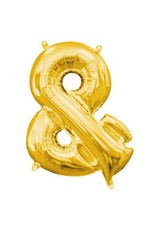 Balloon Air-Filled Symbol "&" - Gold 14" Balloon (Will Not Float)