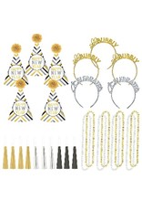 New Years Glitz and Glam Kit For 10 Black/Gold/Silver