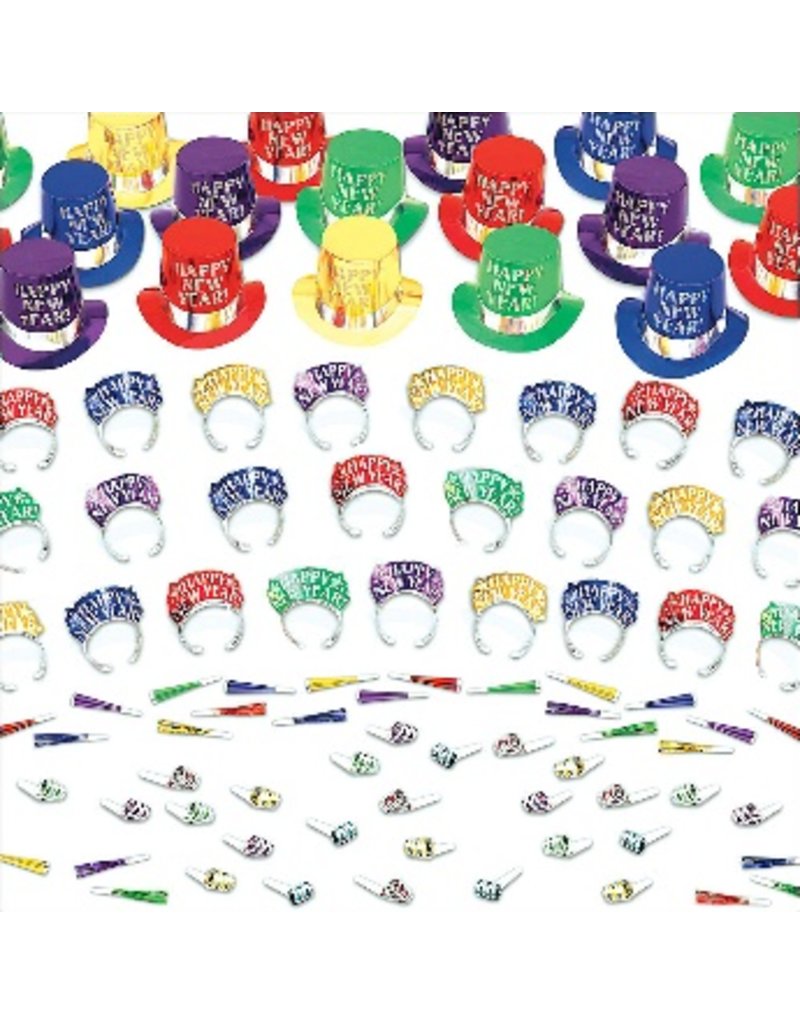New Years Elegant Celebration Kit For 50 People Multi-Colour
