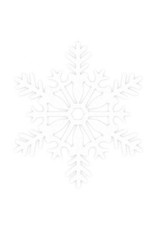 Large Glitter Plastic Snowflake Decoration - White