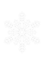 Large Glitter Plastic Snowflake Decoration - White