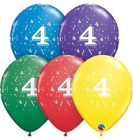11" #4 Confetti Balloons (Without Helium)