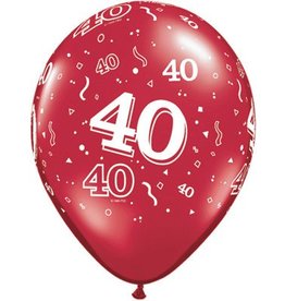 11" #40 Around Ruby Red Balloons (Without Helium)