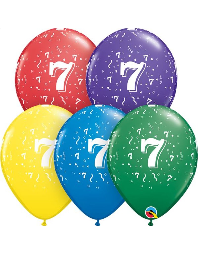 11" #7 Confetti Balloons (Without Helium)