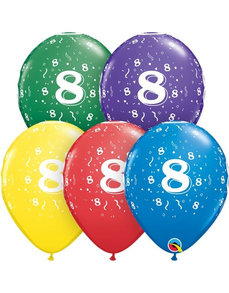 11" #8 Confetti Balloons (Without Helium)