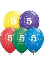11" #5 Confetti Balloons (Without Helium)