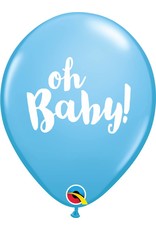 11" Oh Baby! Blue Balloon (Without Helium)