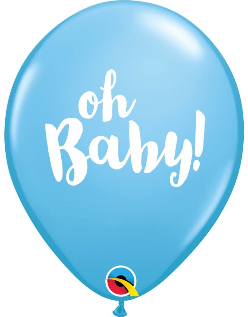 11" Oh Baby! Blue Balloon (Without Helium)