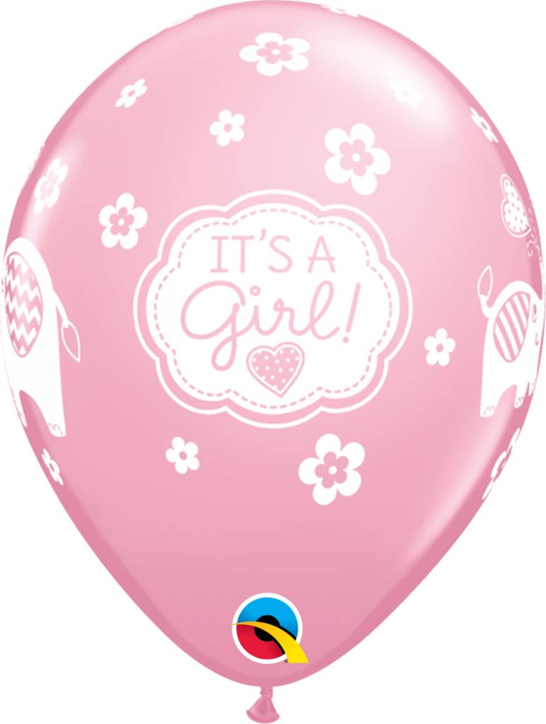 11 It S A Girl Elephants Balloons It S My Party