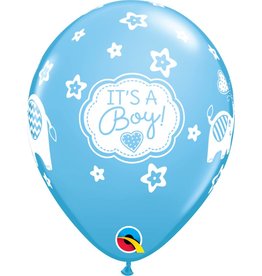 11" It's A Boy Elephants Balloon (Without Helium)