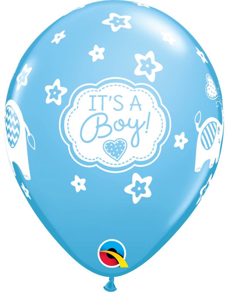 11" It's A Boy Elephants Balloon (Without Helium)