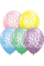 11" Pastel Heavenly Baby Shower Balloon (Without Helium)