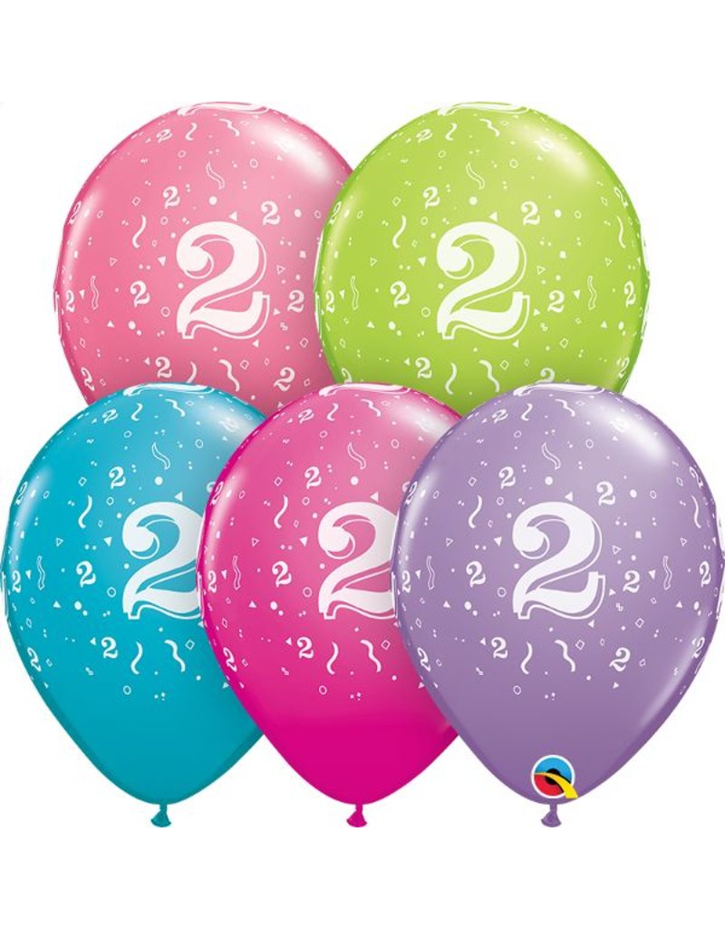 11" #2 Confetti Trendy Balloons (Without Helium)