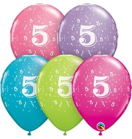 11" #5 Confetti Trendy Balloons (Without Helium)