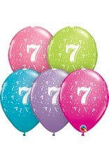 11" #7 Confetti Trendy Balloons (Without Helium)