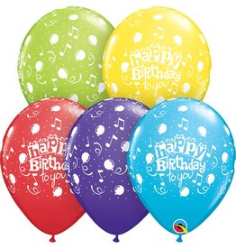 11" Happy Birthday To You Balloon (Without Helium)
