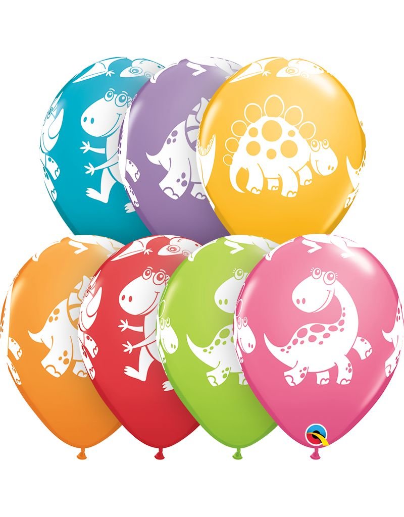 11" Cute & Cuddly Dinosaurs Balloon (Without Helium)