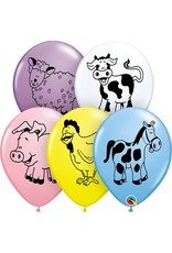 11" Farm Animals Balloon (Without Helium)