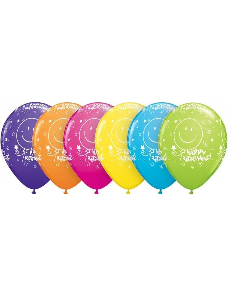 11" Retirement Smile Balloon (Without Helium)