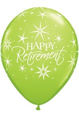 11" Happy Retirement Bursts Balloon (Without Helium)
