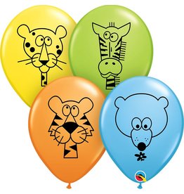 11" Jungle Animals Balloon (Without Helium)
