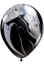 11" Superagate Black and White Balloons (Without Helium)