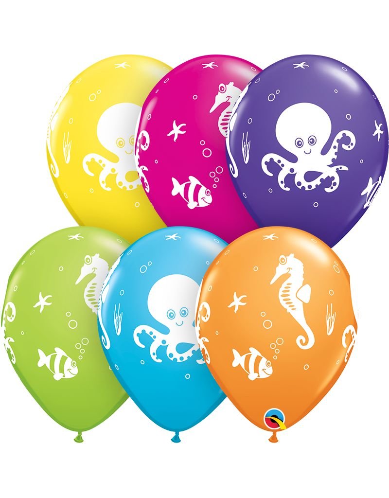 11" Fun Sea Creatures Balloon (Without Helium)