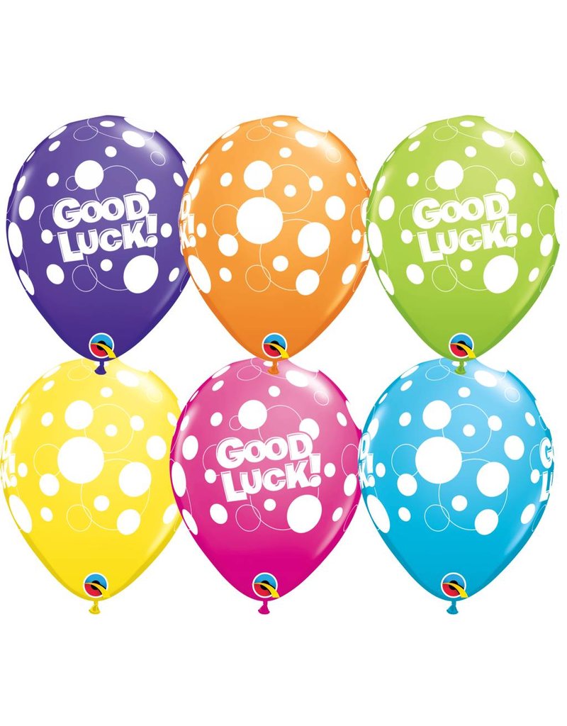 11"  Good Luck Dots Balloon (Without Helium)