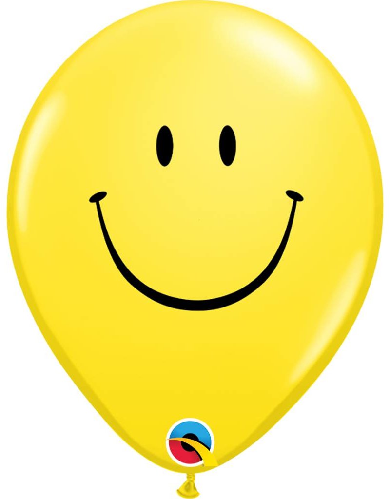 11" Yellow Smile Face Balloon (Without Helium)