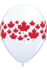 11" Maple Leaf Around Balloon (Without Helium)