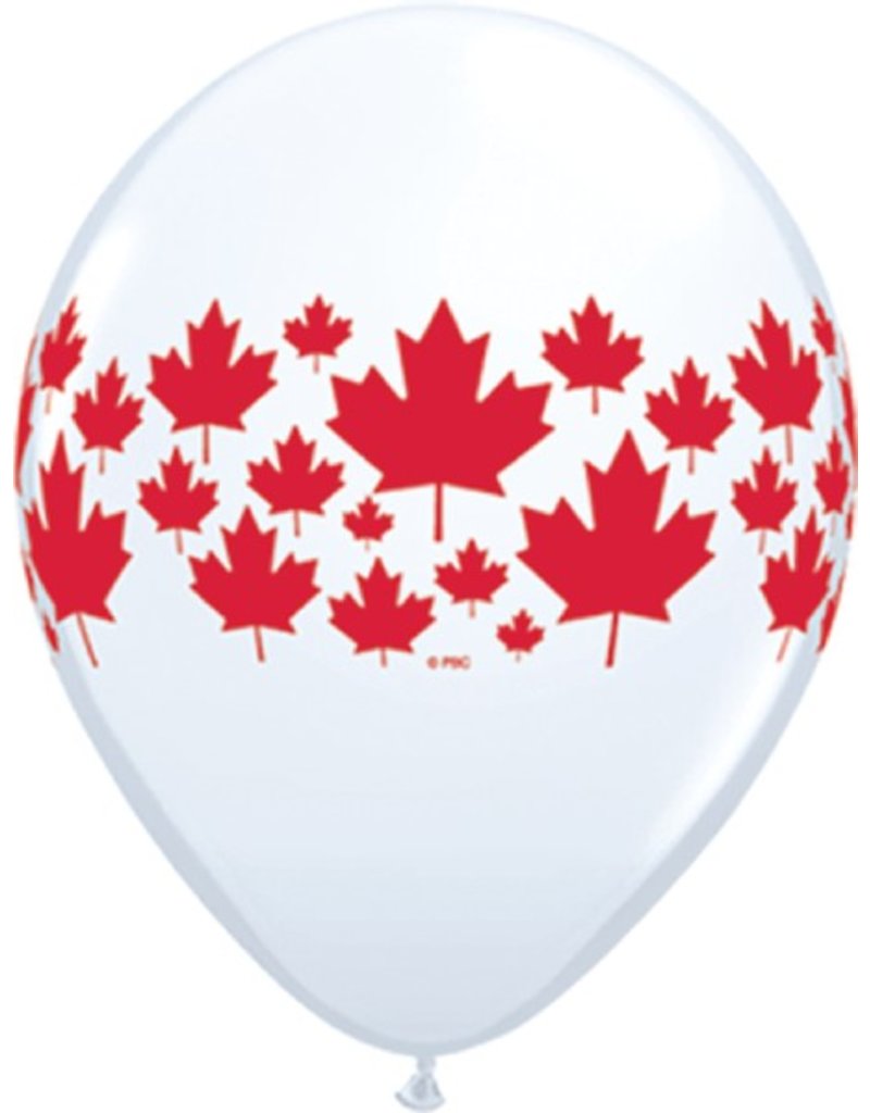 11" Maple Leaf Around Balloon (Without Helium)