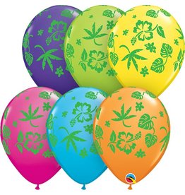 11" Tropical Flora Balloons (Without Helium)