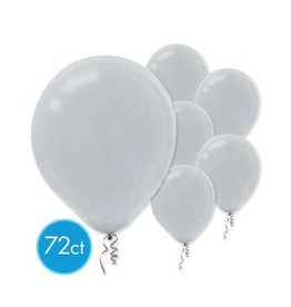 Silver Pearlized 11" Latex Balloons (72)