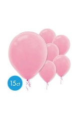 New Pink 12" Latex Balloons (15)