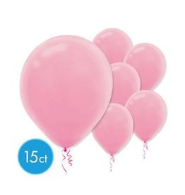 New Pink 12" Latex Balloons (15)