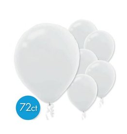 White 12" Latex Balloons (72)