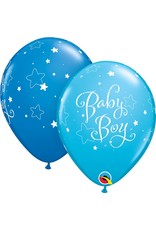 11" Baby Boy Stars Balloons (Without Helium)