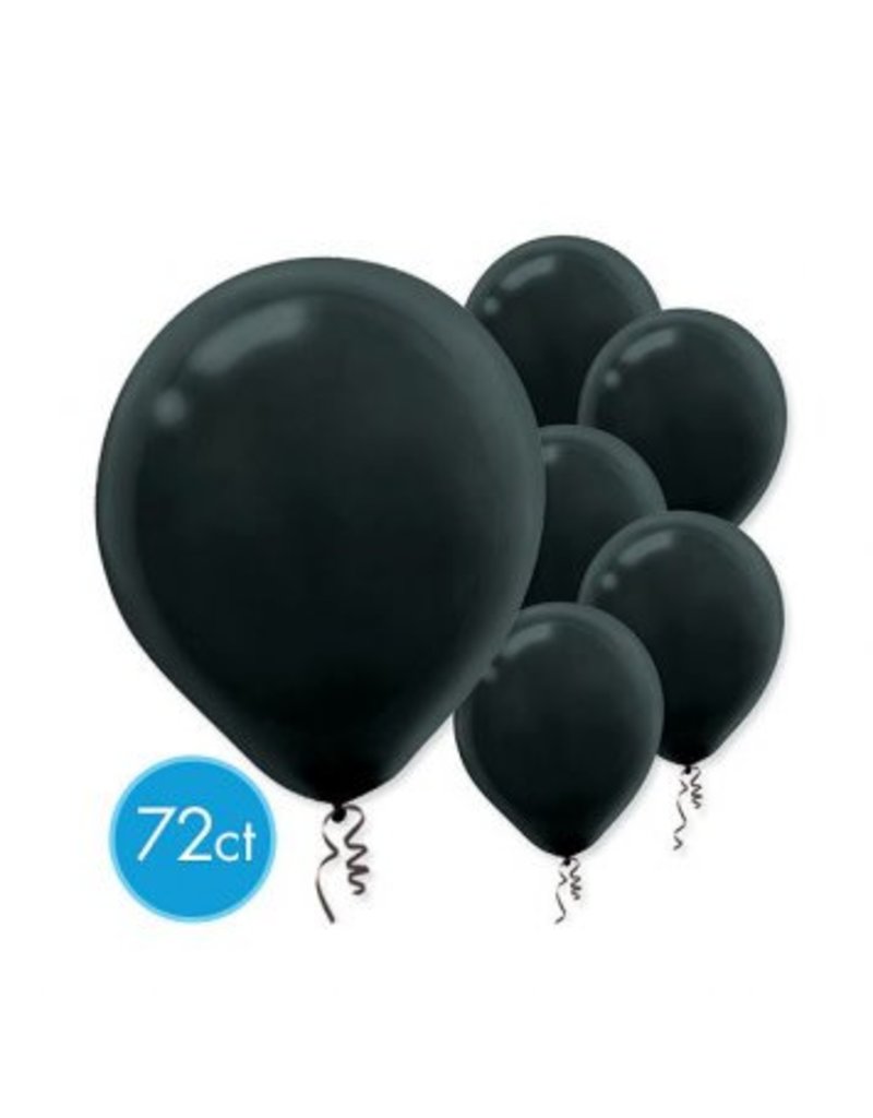 Black 12" Latex Balloons  (72)