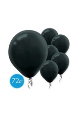 Black 12" Latex Balloons  (72)